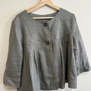 Part Two Silver 3/4 sleeve jacket Size UK 14